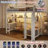 Hoogslaper 90 x 200 cm met bureau, planken, 2 stoffen Productafbeelding-voorbeeld 7