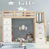 Sweiko Lit surélevé 90 x 200 cm avec tiroirs de rangement, Voir les images du produit 2