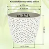 MePla - 2 Stück Kunststoff-Übertopf VERO ø 17 weiss/rot Produktbild-Vorschau 2