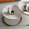 INONEFT Runde Satztische, Couchtisch-Set (2er-Set), moderne Produktbild-Vorschau 7