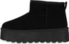 A black platform boot shown from the side against a white background. Produktbild-Vorschau