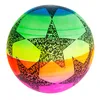 Palla di gomma colorata stelle arcobaleno per bambini Anteprima dell’immagine prodotto 1