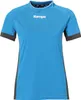 A blue t-shirt with gray accents and a white logo. Voir les images du produit