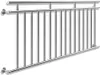 A stainless steel railing is shown against a white background. Náhled obrázku produktu