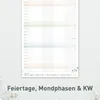 Familienplaner 4-spaltig 2026/2027 / 17 Monate / Blattgold Produktbild-Vorschau 5