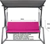 Gartenkissen Set für Gartenschaukel – rosa – Sitzkissen Produktbild-Vorschau 2