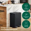 CASABEL Poubelle Tri Selectif 60L, 2x30L Acier INOX NOIRE, Voir les images du produit 3