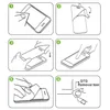Instructions for applying a screen protector to a smartphone. Produktbild-Vorschau