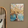MuchoWow® - Leinwandbilder - Baum - Blau - Gold - Abstrakt Produktbild-Vorschau 5