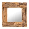 HOLZSPIEGEL "TEAK 50" | Teakkholz, 50x50 cm | Wandspiegel Produktbild-Vorschau 3