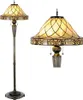 Clayre & Eef Tiffany Lampa podłogowa Ø 46x168 cm Beżowe Podgląd zdjęcia produktu 1