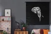 MuchoWow® Wandteppich Wandbehang Elefant - Zähne - Schwarz Produktbild-Vorschau 5
