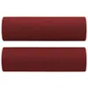 vidaXL Cuscino decorativo 2 pz. Rosso vino Ø15x50 cm Anteprima dell’immagine prodotto 1