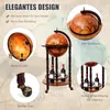 A collage of images showcasing a vintage-style globe bar cart with various close-ups of its features and details. Náhled obrázku produktu