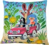 Kissen der kleine Maulwurf, Motiv Jeep2, 30x30cm - Produktbild-Vorschau 1