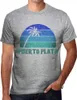 Herren Grafik T-Shirt Palme Strand Sonnenuntergang in Produktbild-Vorschau 1