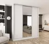 Schwebetürenschrank 3-türig 220x250x58 cm Weiß mit Spiegel Produktbild-Vorschau 1