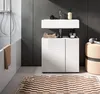 Vira meuble sous lavabo 2 portes blanc brillant, blanc. Voir les images du produit 6