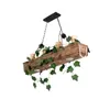 4-lumière verte plante lustre bois fer E14 style antique Voir les images du produit 4