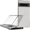 A clear protective case is shown next to a white Google Pixel 6 Pro phone. Produktbild-Vorschau