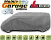A gray car cover for a van is shown, with various icons indicating its protective features. Anteprima dell’immagine prodotto