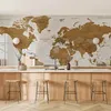 Vlies Fototapete - World Map: White Oceans 400x280 cm Produktbild-Vorschau 1