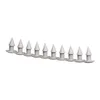A row of plastic rivets on a white background. Produktbild-Vorschau