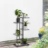 Relaxdays Pflanzenständer, 5 Ablagen, Pflanzentreppe Blumen Produktbild-Vorschau 2