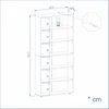 KOMTO Bücherregal 80 cm breit, Anthrazit, Bücherregal mit 6 Produktbild-Vorschau 7