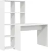 vidaXL Scrivania con ripiano Bianco 138,5 x 55 x 143 cm Anteprima dell’immagine prodotto 1