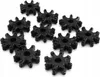 A collection of black, star-shaped rubber couplings arranged on a white background. Náhľad obrázku produktu
