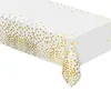 Párty ubrus foliový zlaté puntíky - bílý - 137x183 cm Náhled obrázku produktu 1
