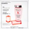 A bottle of Kerastase Genesis Anti-Hair Fall Shampoo is displayed on a white background, with marketing text and graphics. Produktbild-Vorschau