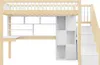 Łóżko piętrowe, 90×200 cm, z oświetleniem LED, drabinką z Podgląd zdjęcia produktu 8
