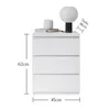Nachtkommode >Olli< in Weiß - 45x61x38cm (BxHxT) Produktbild-Vorschau 5