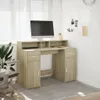 vidaXL LED stůl Sonoma dub 120x55x91 cm materiál na bázi Náhled obrázku produktu 3