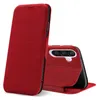 A red flip case for a smartphone is shown from two angles against a white background. Anteprima dell’immagine prodotto