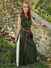 Mittelalter Kleid mit Schnürung ärmellos Grün / Natur Produktbild-Vorschau 1