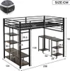 Metalowe łóżko loftowe z biurkiem, dużym schowkiem i Podgląd zdjęcia produktu 2