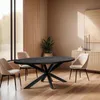 Zita Home Esstisch, oval, 180 cm, Mangoholz, Schwarz, Produktbild-Vorschau 3