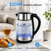 YASHE Wasserkocher Glas 1,7L 2200W mit Schnellkochfunktion Produktbild-Vorschau 3
