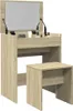 vidaXL Toaletní stolek s taburetem Sonoma dub 60x40x113,5 Náhled obrázku produktu 2