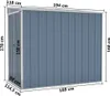 vidaXL Abri de jardin Gris 118x194x178 cm Acier galvanisé Voir les images du produit 8
