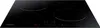 A black induction hob with four cooking zones and touch controls. Voir les images du produit