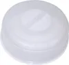 A clear, professional studio shot of a white plastic microwave cover. Produktbild-Vorschau
