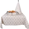 Clayre & Eef Brotkorb 35x35x8 cm Beige Grau Baumwolle Produktbild-Vorschau 4