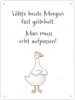 Gilbert die Gans Metallschild XL in 21x28 cm mit Spruch Produktbild-Vorschau 1