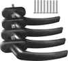 4 x Alu Fenstergriff in Schwarz RAL 9005 - Stiftlänge 35mm Produktbild-Vorschau 1