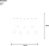 A diagram showing a string of star-shaped lights with dimensions indicated. Produktbild-Vorschau