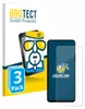 A product image showing a box for screen protectors, a smartphone with a screen protector applied, and a loose screen protector. Produktbild-Vorschau